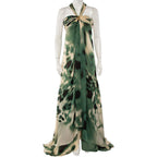 Roberto Cavalli Maxi Dress With Gold Snake Jewel