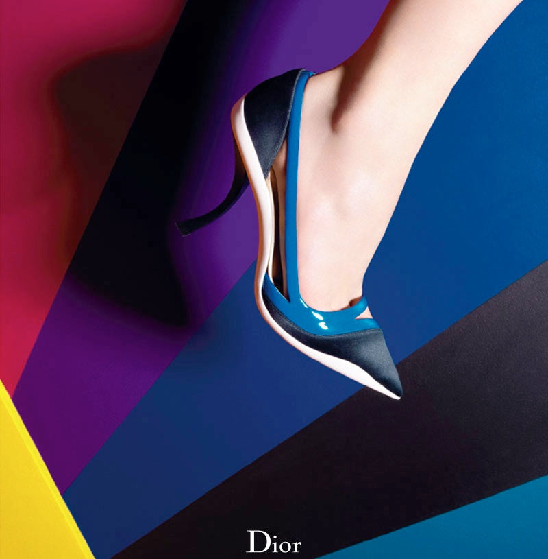 Dior x Raf Simons Resort S/S 2014 Blue Sneaker Heels