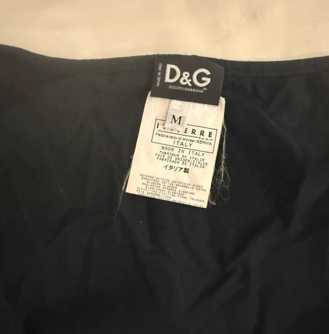 Dolce & Gabbana " Too Cool For School" Cut Out Graphic T-Shirt