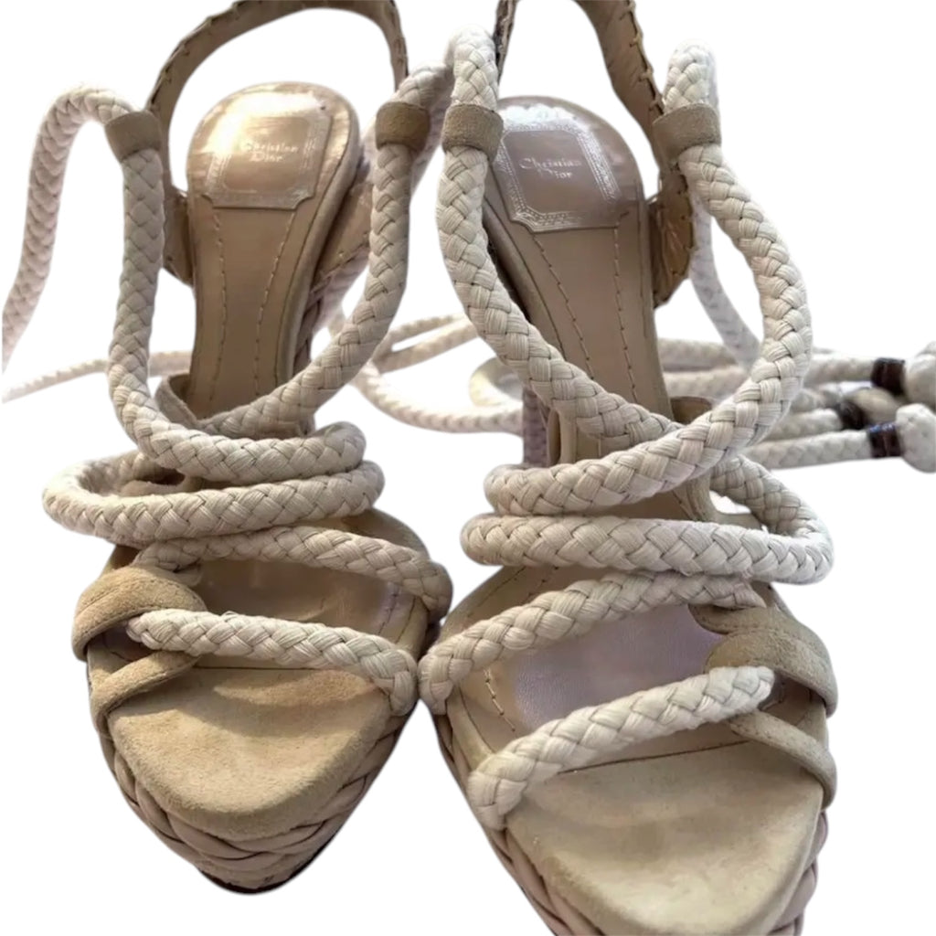Christian Dior SS 2011 Runway "Tahiti" Rope Espadrille Heels By John Galliano