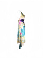 Roberto Cavalli Spring 2001 Liz Taylor Blue Eye Print Silk Dress