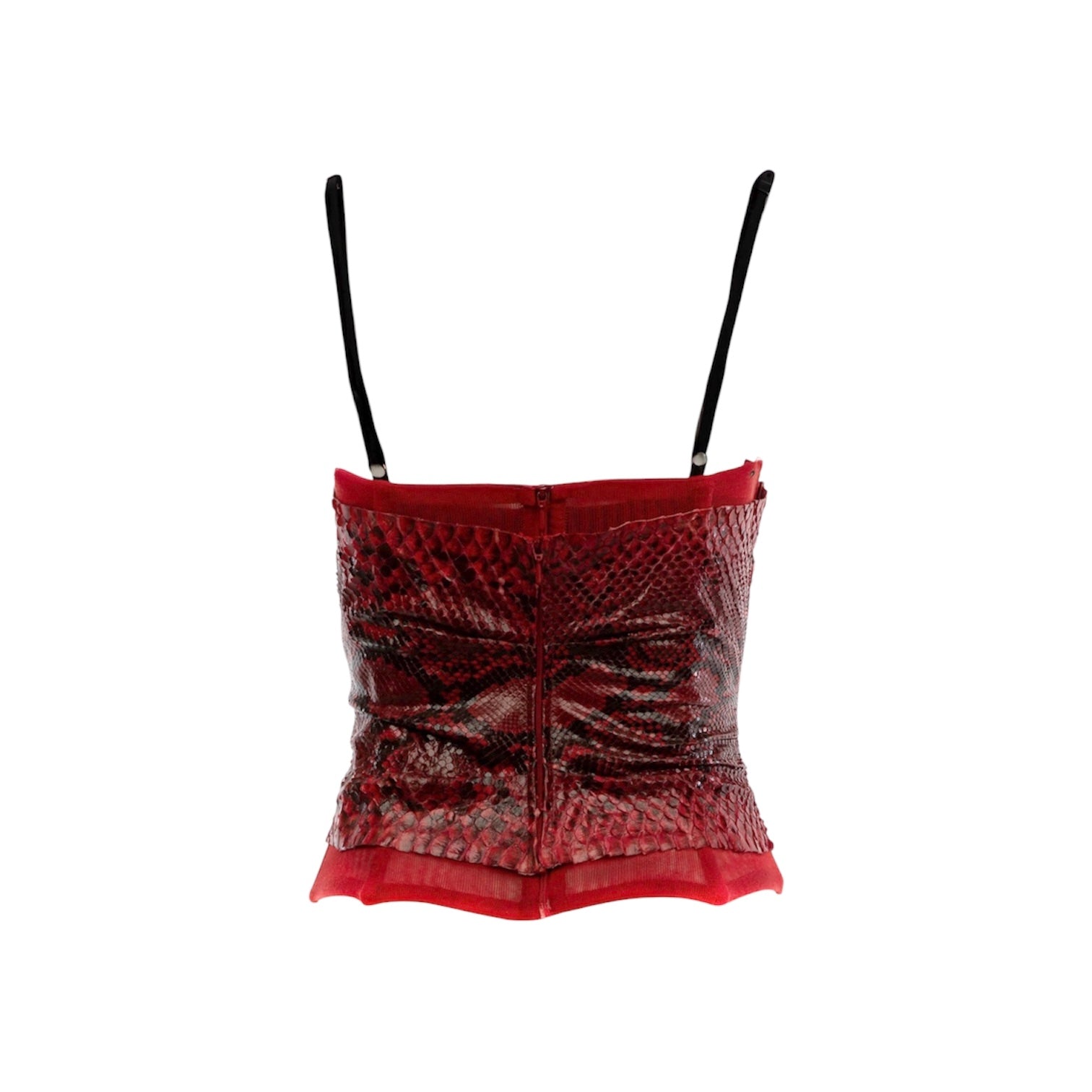 Dolce & Gabbana 2005 Runway Red Genuine Python Corset
