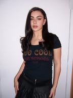 Dolce & Gabbana " Too Cool For School" Cut Out Graphic T-Shirt