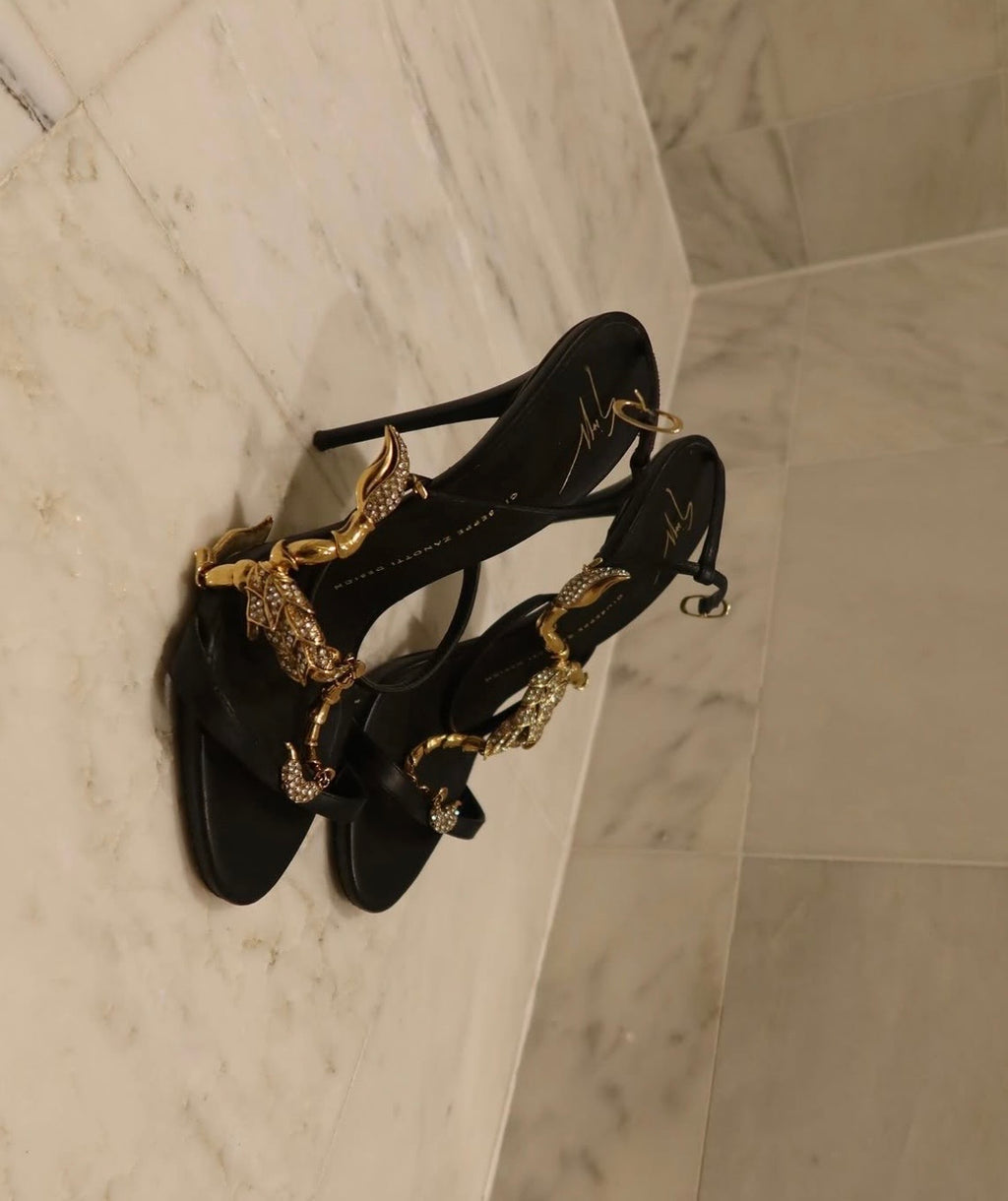 Giuseppe Zanotti Gold Scorpio Heel