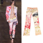 Roberto Cavalli SS 2001 Runway Liz Taylor Pink Print Pants