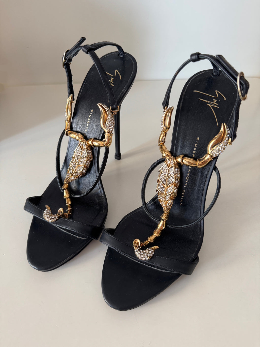 Giuseppe Zanotti Gold Scorpio Heel