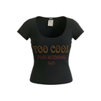 Dolce & Gabbana " Too Cool For School" Cut Out Graphic T-Shirt