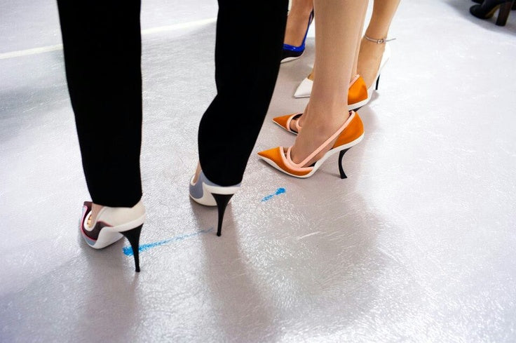Dior x Raf Simons Resort S/S 2014 Blue Sneaker Heels