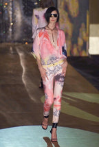Roberto Cavalli SS 2001 Runway Liz Taylor Pink Print Pants