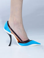 Dior x Raf Simons Resort S/S 2014 Blue Sneaker Heels