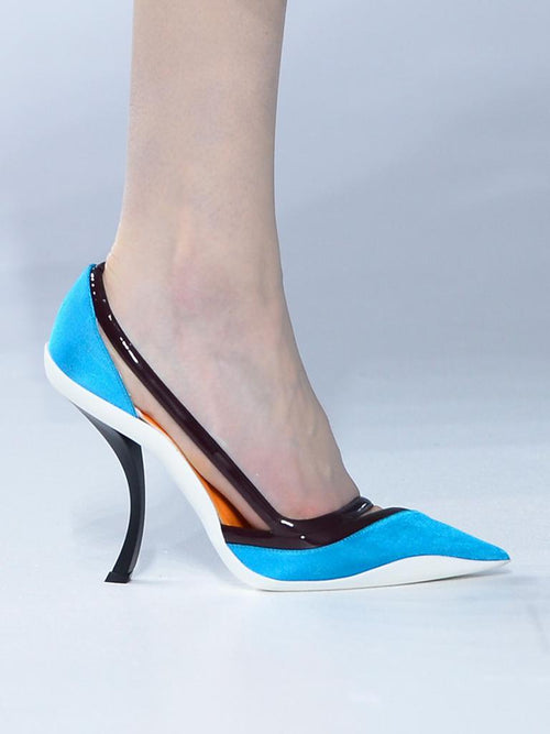 Dior x Raf Simons Resort S/S 2014 Blue Sneaker Heels