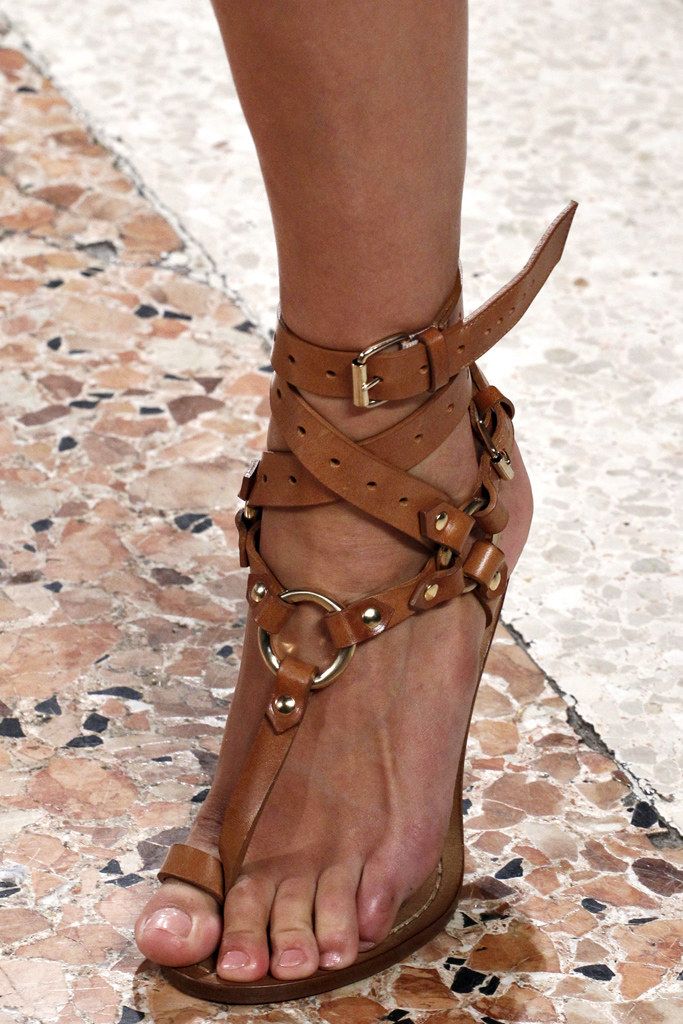 Emilio Pucci Runway Spring 2011 Gladiator T Strap Brown Sandals