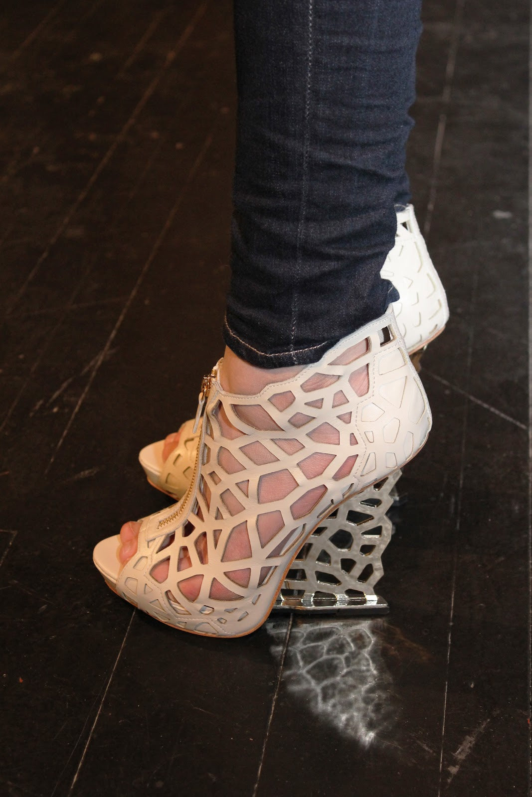 United Nude S/S 2012 "Web" White Metal Wedges