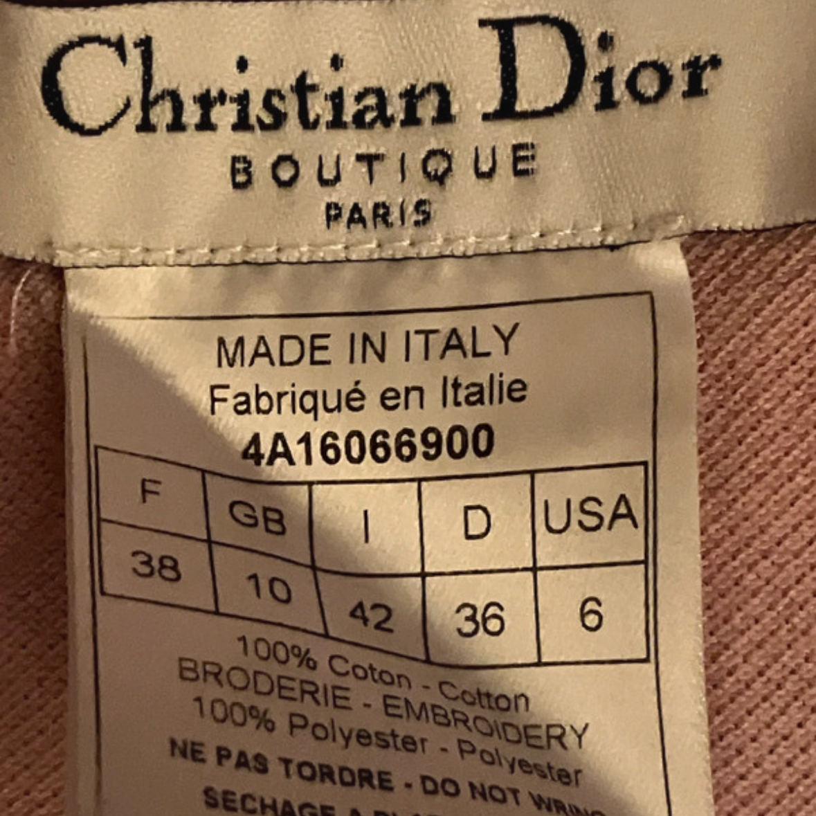 Christian Dior 2004 Pink Polo Dior Logo Dress