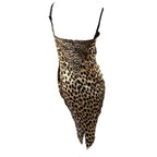 Roberto Cavalli Leopard Print Corset Cocktail Bodycon Dress