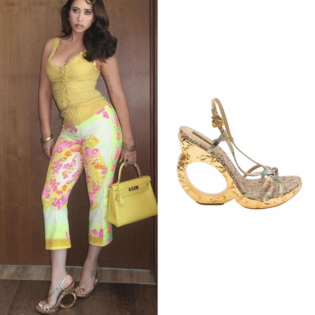 Louis Vuitton x Marc Jacobs Spring 2007 Sculptural Gold Wedges