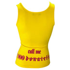 Versace S/S 2004 Runway Neon Pop-Art Warhol Tank Top With Donatella Print