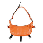 Dolce & Gabbana 2003 Bondage Orange Shoulder Bag With Buckles
