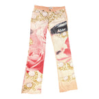 Roberto Cavalli SS 2001 Runway Liz Taylor Pink Print Pants