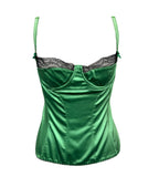 Dolce & Gabbana Green Lace Corset Top