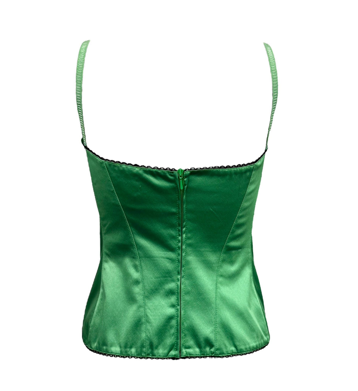 Dolce & Gabbana Green Lace Corset Top